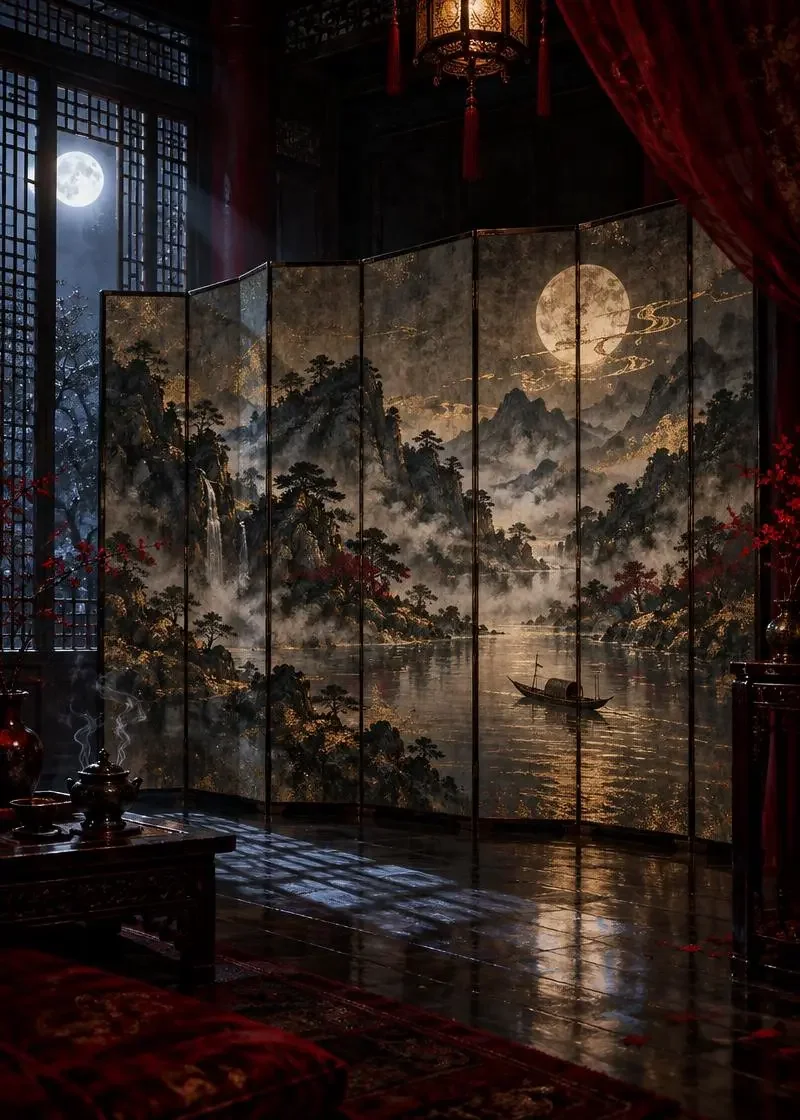 月光屏风小图